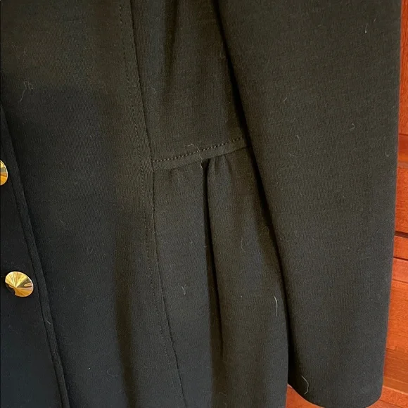 St. John Black long jacket with Gold Buttons - Picture 3 of 7